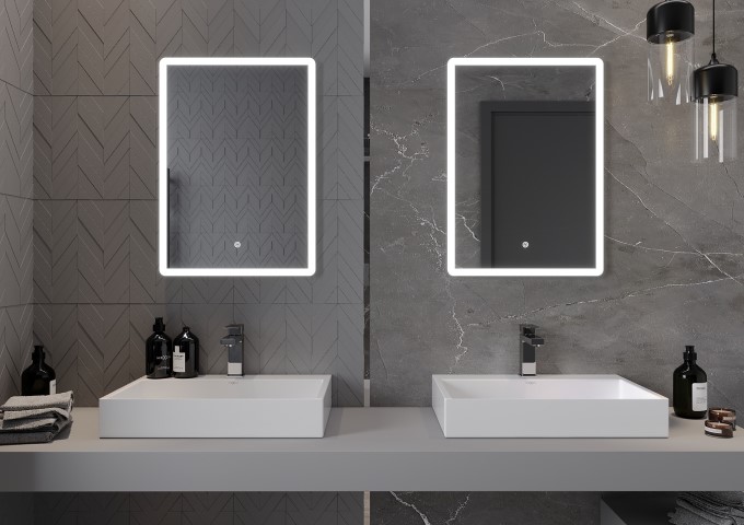 Огледала за баня с LED осветление 60x80cm