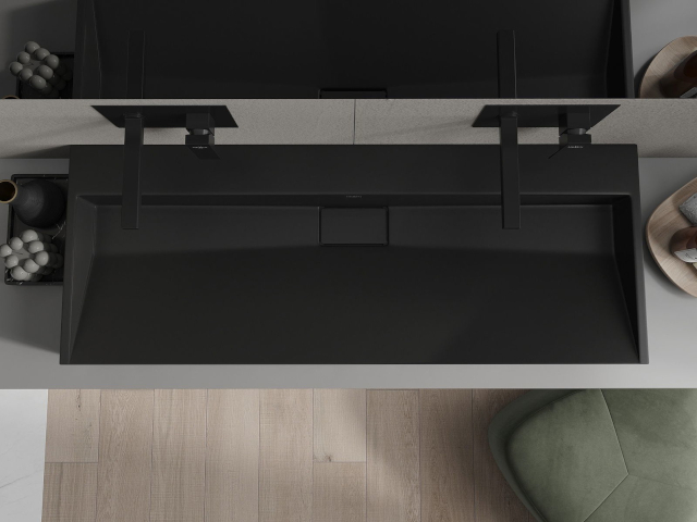 Умивалник с вградени смесители