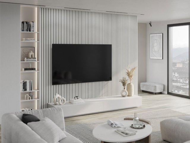 бели ламели в помещение