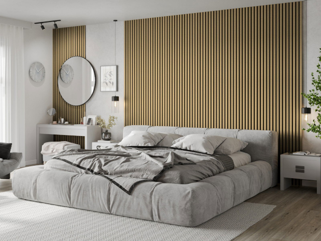 Стенни ламели в цвят бамбук