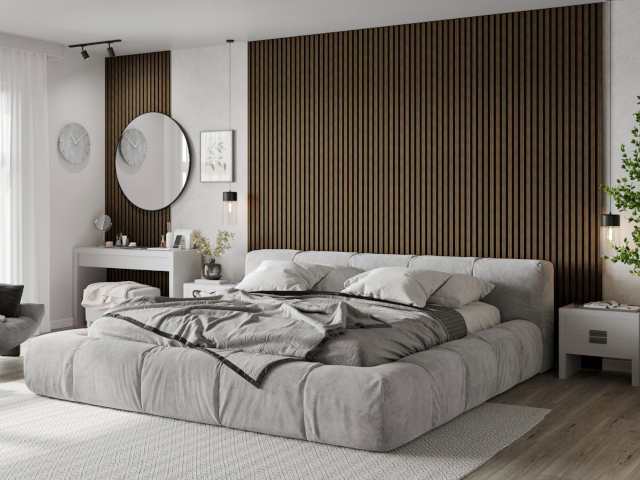 Спалня с ламели орех Mexen