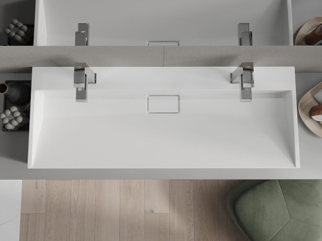 Аранжимент на шкаф за баня с мивка 120 см