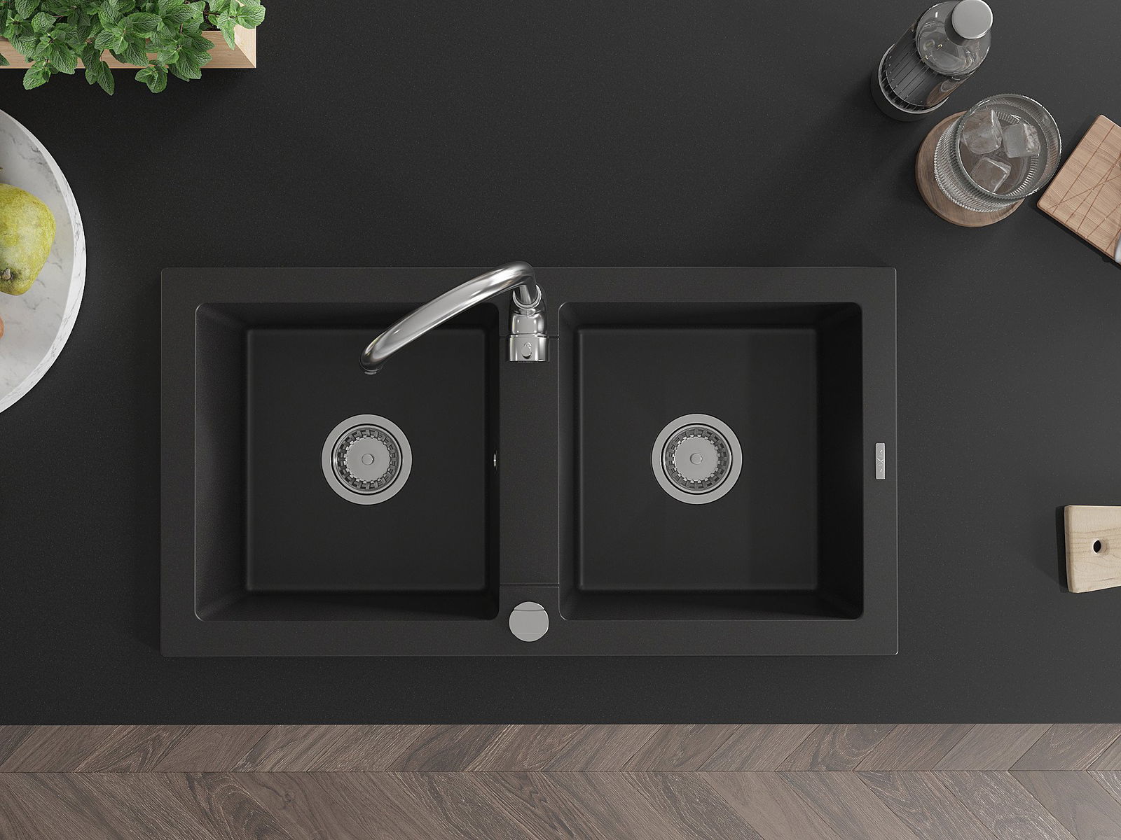 Двукамерна мивка Mexen