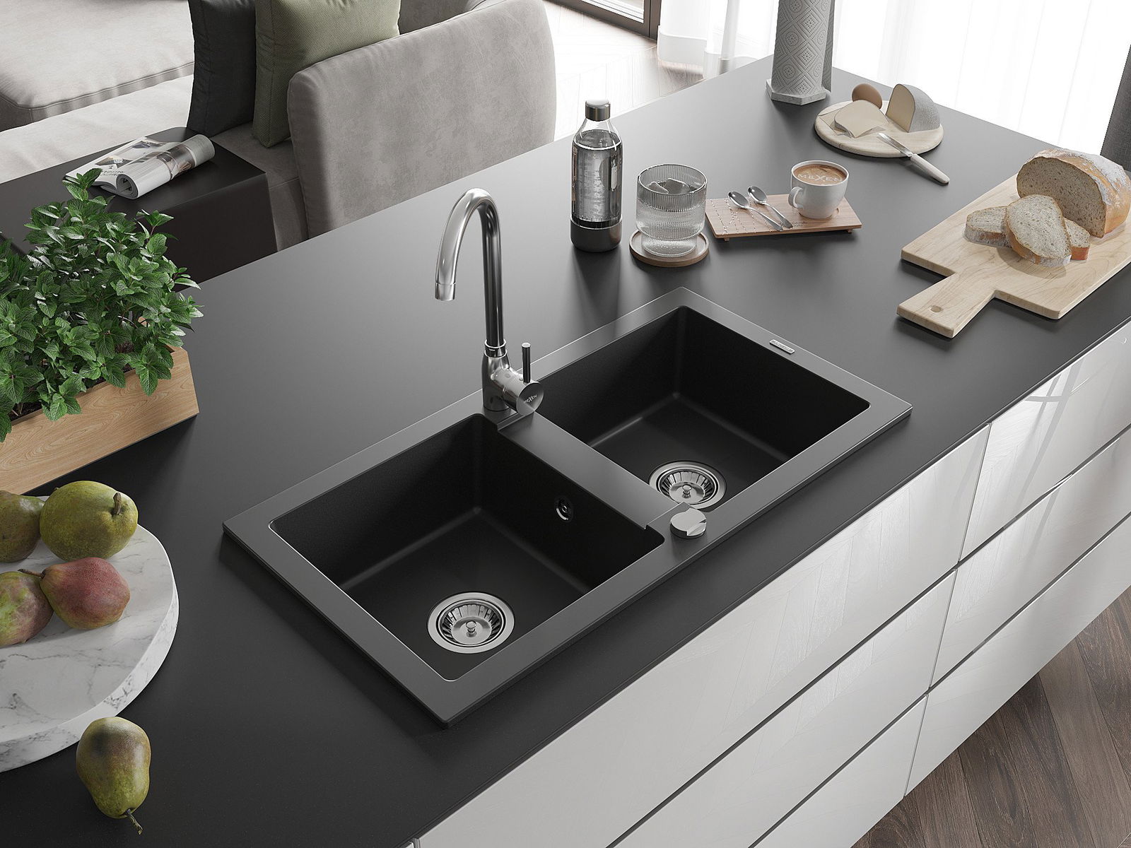 Двукамерна мивка