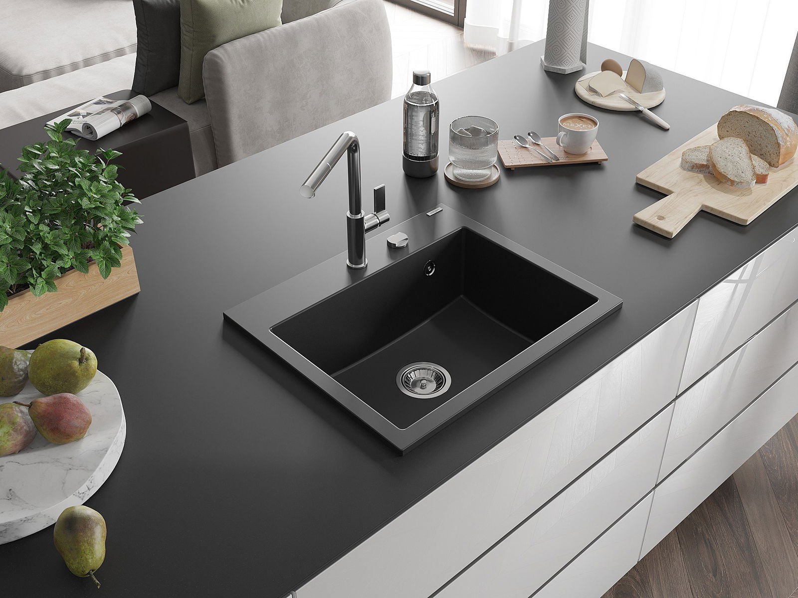 Мивка с отвор за батерия