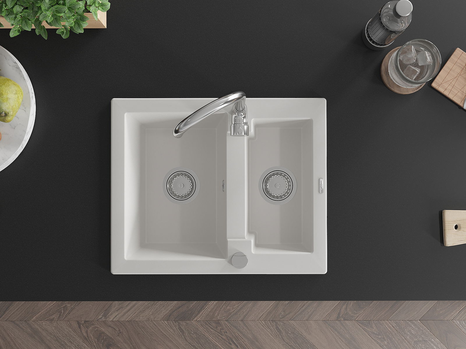 Мивка с една и половина камера Mexen