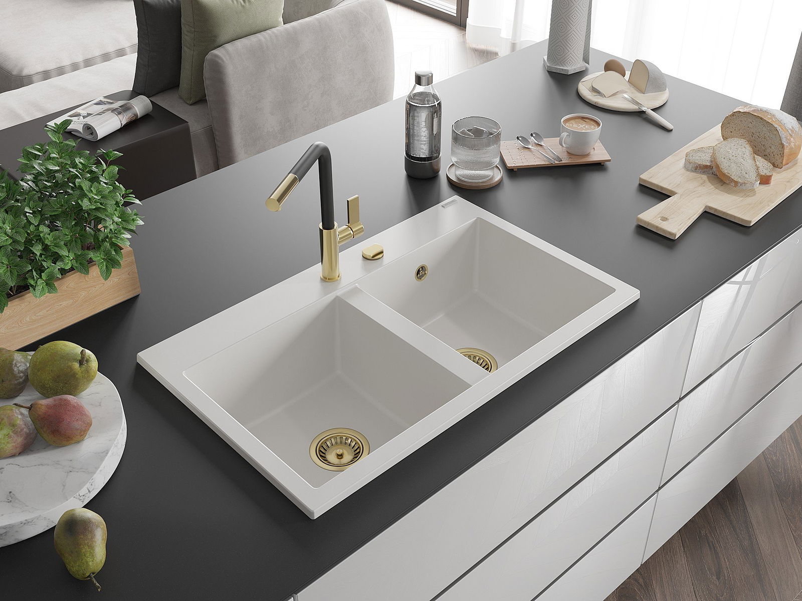 Мивка с две камери