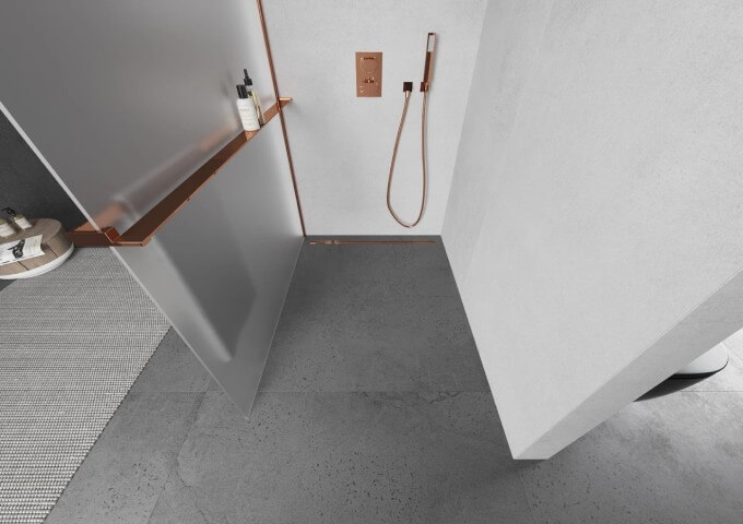 Баня с винилови панели от бетон