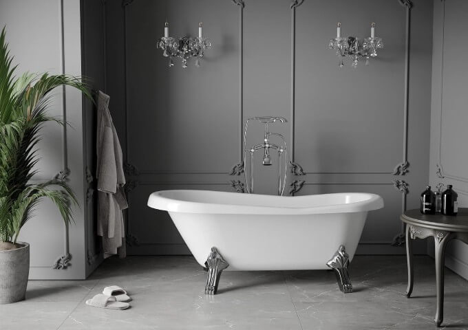 ретро баня плочки имитиращи камък