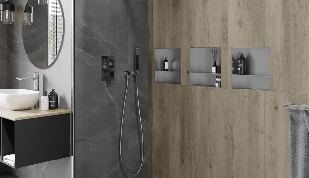 Вградени рафтове - идеалното допълнение към банята в модерен дизайн