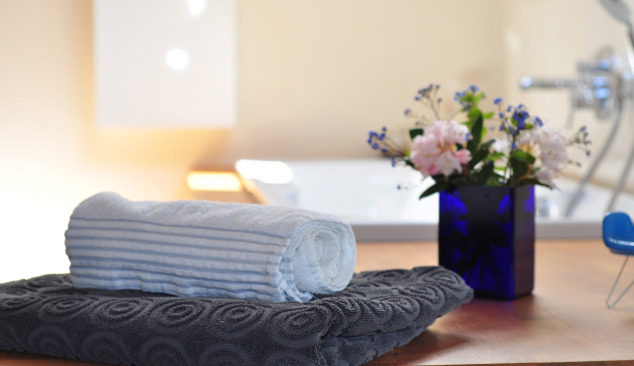 Климатичен дизайн на банята с дърво